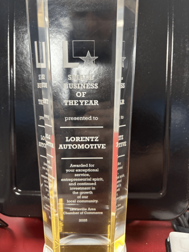 Lorentz-Automotive-Small-Business-Of-The-Year Chamber of Commerce Trophy
